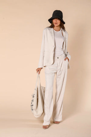 New York Straight women's chino pants in linen blend straight