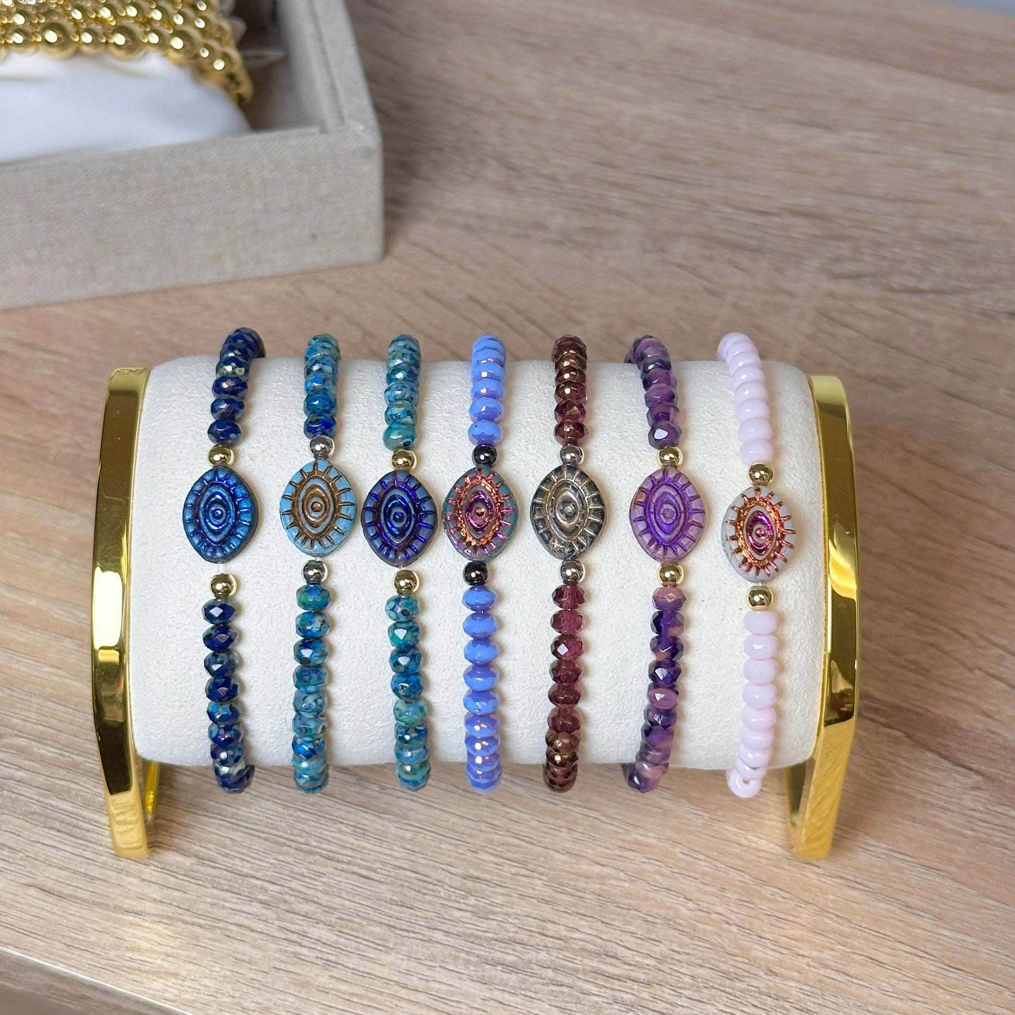 Harper Gemstone Evil Eye Bracelet