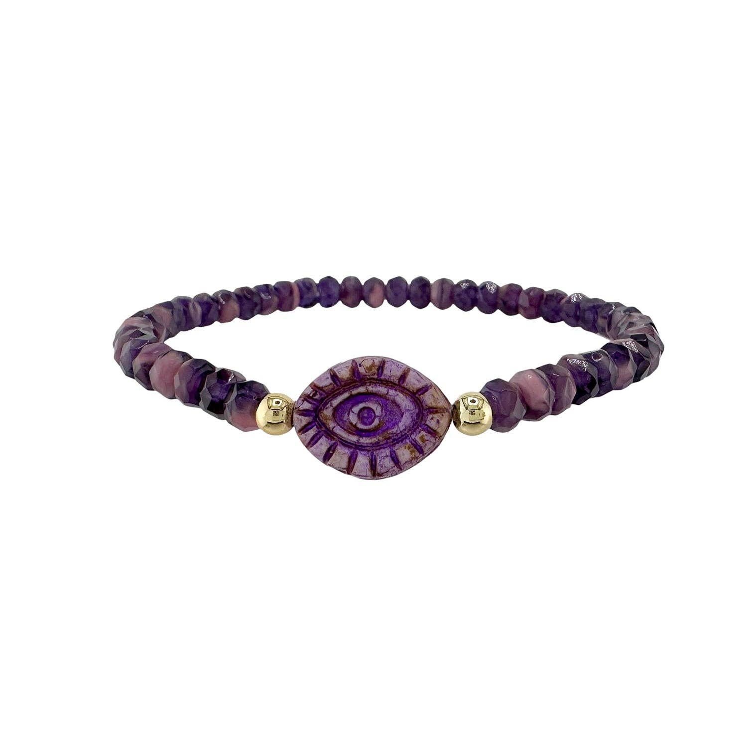 Harper Gemstone Evil Eye Bracelet