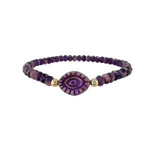 Harper Gemstone Evil Eye Bracelet