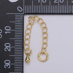 24K Gold Filled Chain Extender Gold / Silver For DIY Jewelry Making Chain Extender  L-125~L-128
