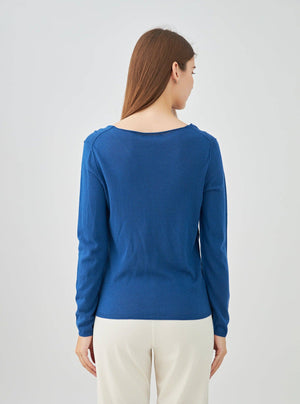 Cashmere silk V-neck sweater