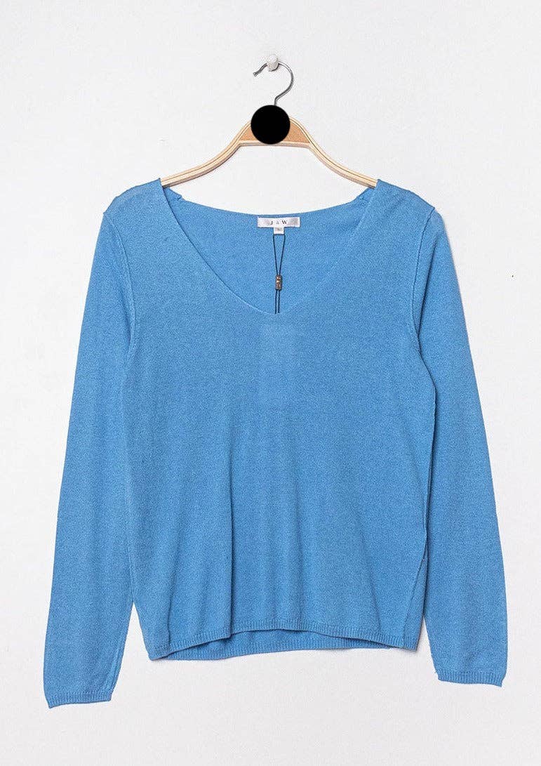 Cashmere silk V-neck sweater