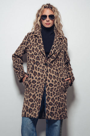 Leopard Print Oversized Statement Coat