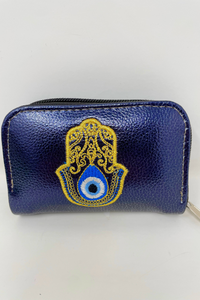 Colourful Embroidered Hamsa Evil Eye Wallet