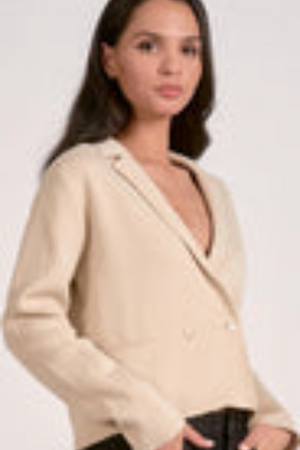 Natural Lapel Sweater Jacket