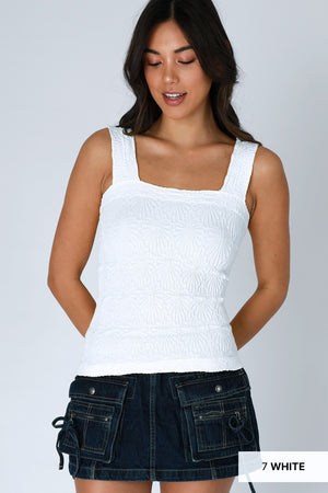 Lace Textured Square Top