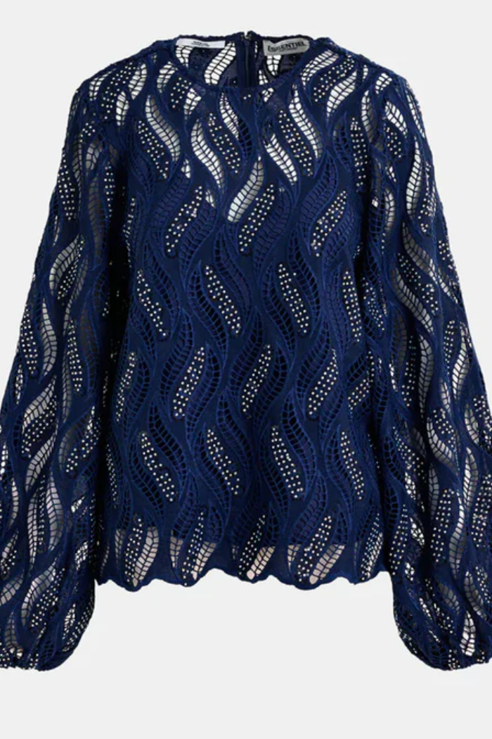Essentiel Antwerp | Hanover Lace Top | Dark Sapphire
