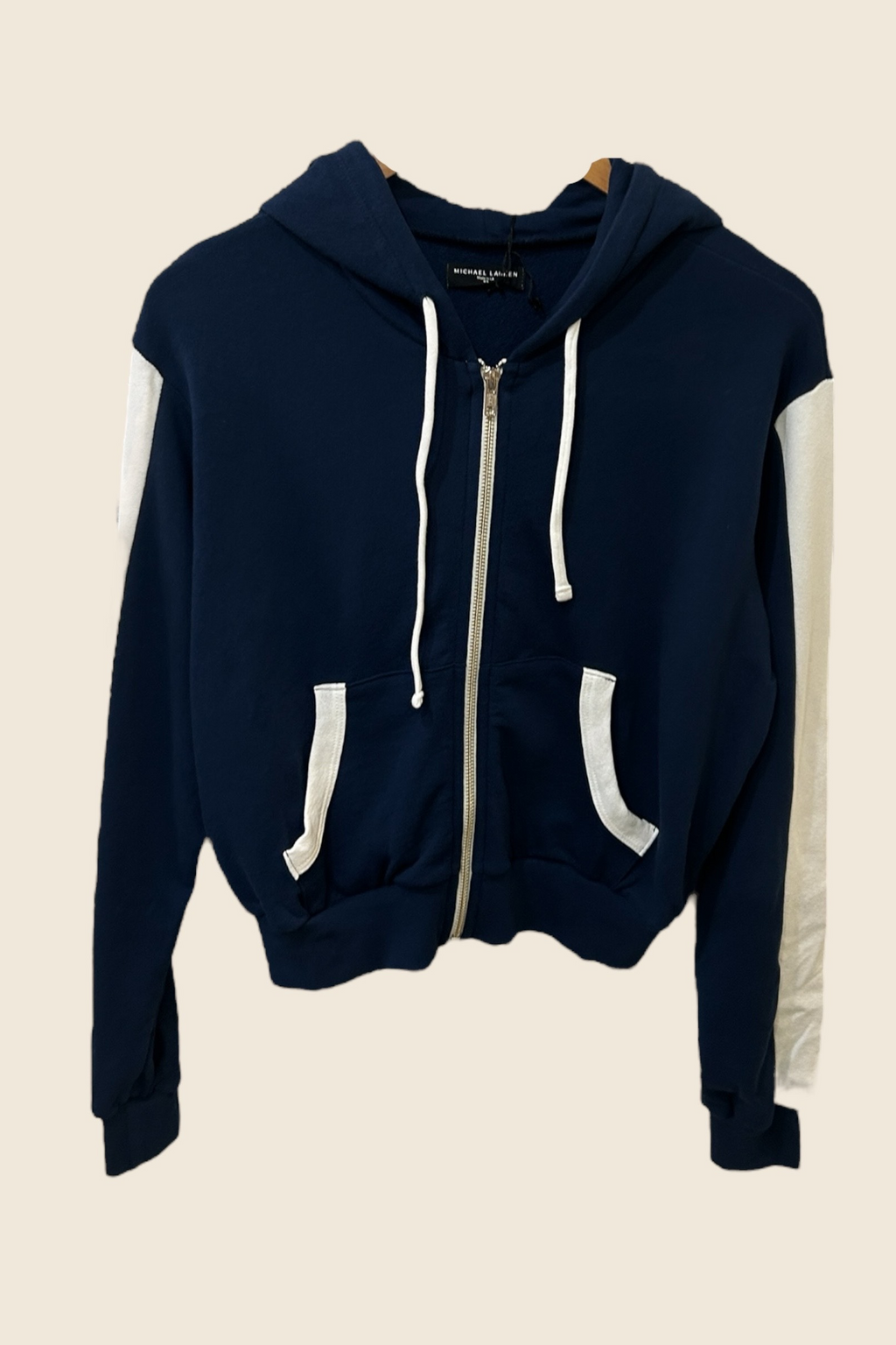 Nix Crop Zip Up w/Contrast Binding