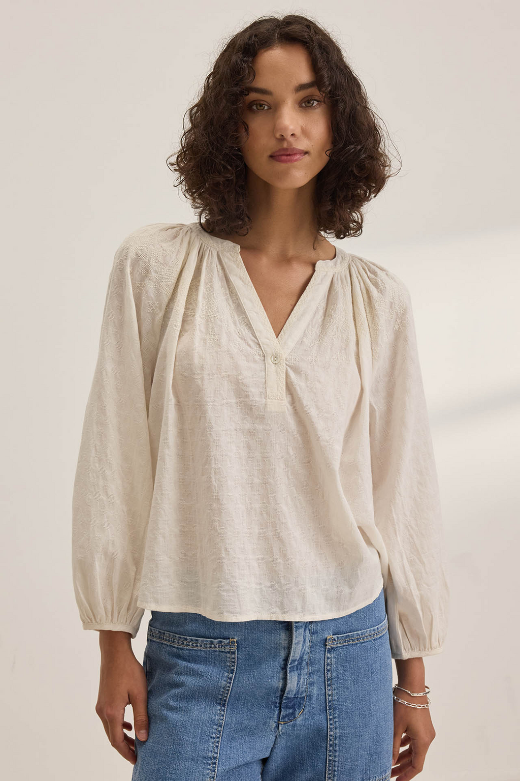 Carina L/S Poet Blouse