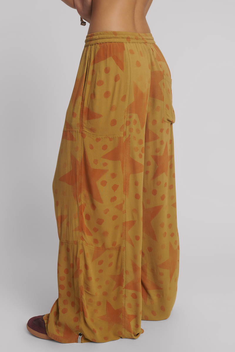 Polka Star Hand Print Palazzo Pant