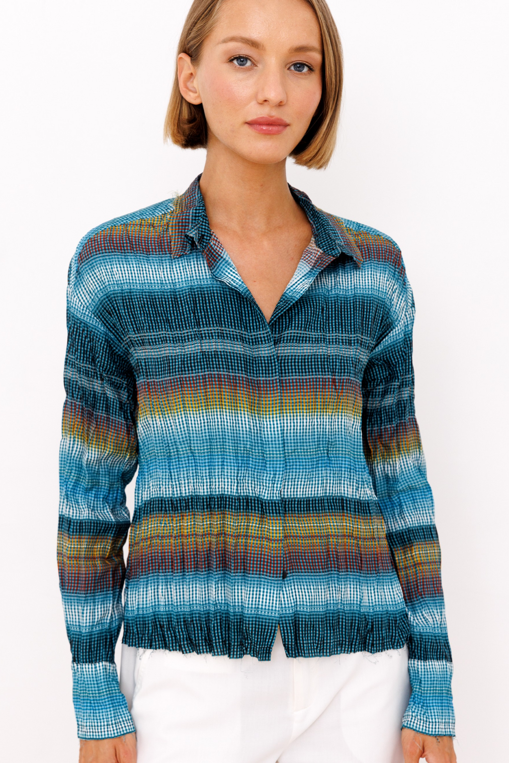 Go Crinkle Cut Shirt Placed Tech Plaid