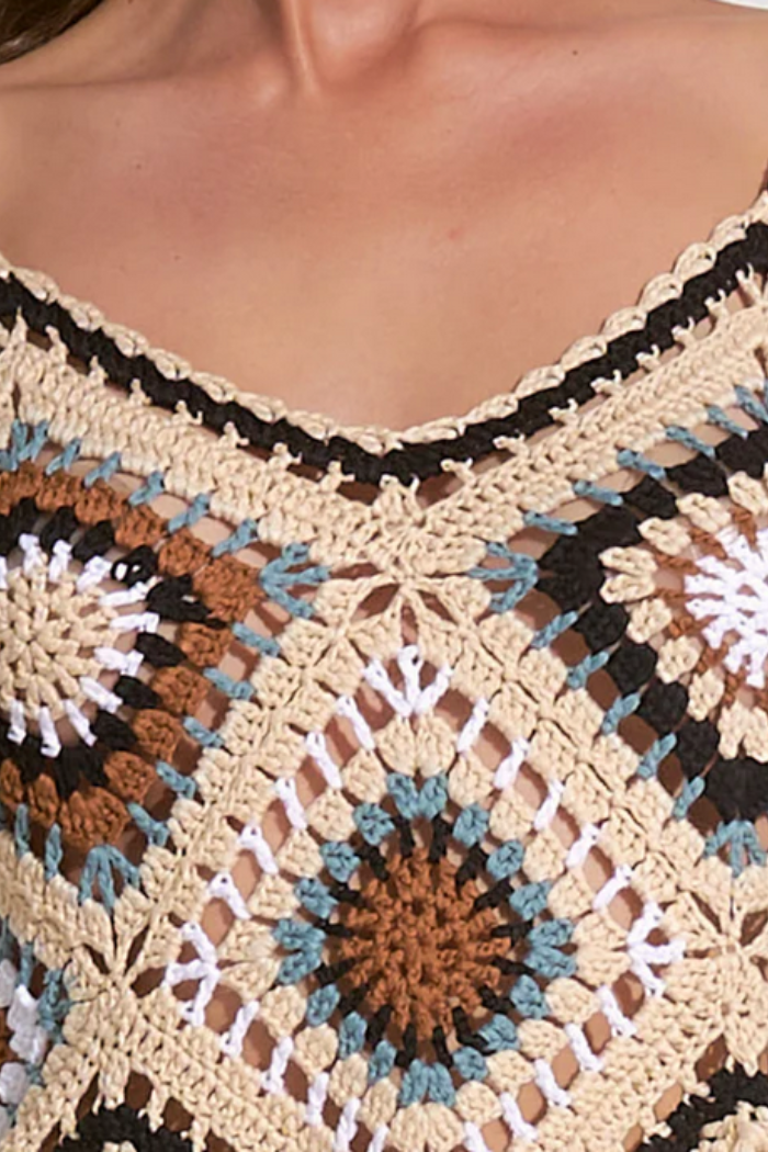 Natural Hamsa Multicolored Top
