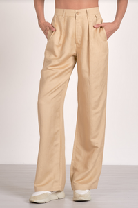 Khaki Pleated Slacks