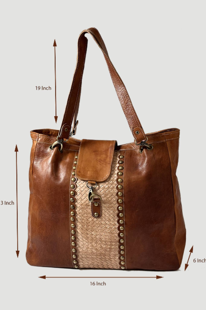 Handmade Woven Leather Shoulder Purse