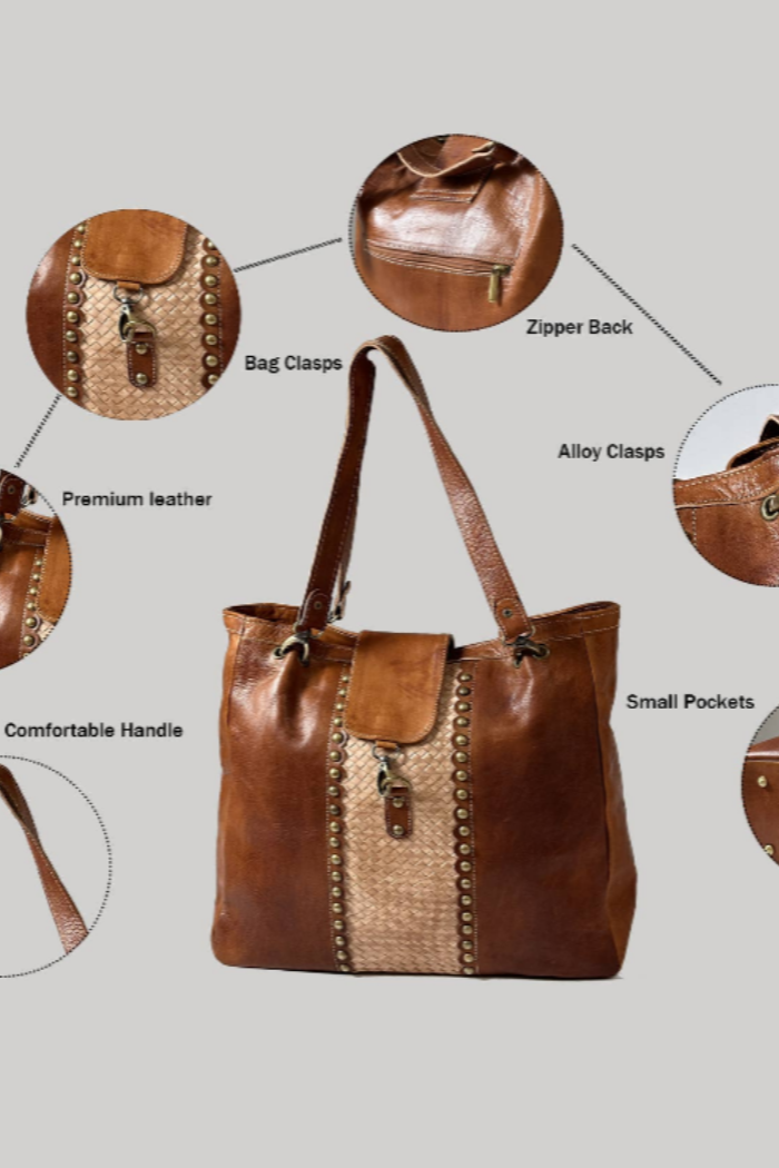 Handmade Woven Leather Shoulder Purse