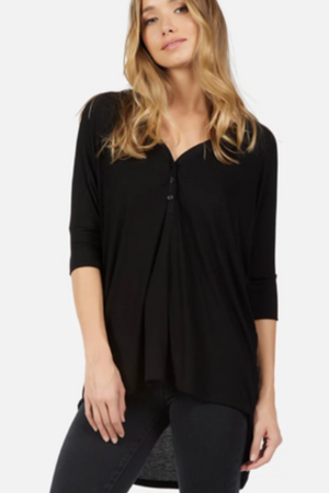 Amos Oversized V-Neck Henley