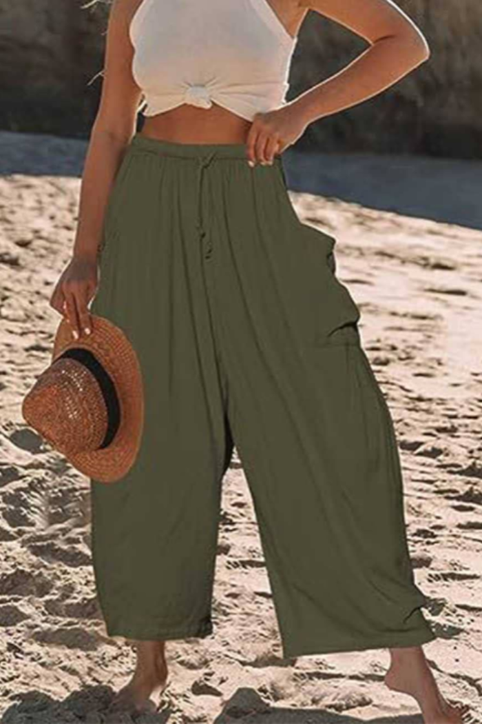 Army Cargo Elastic Waist Pants