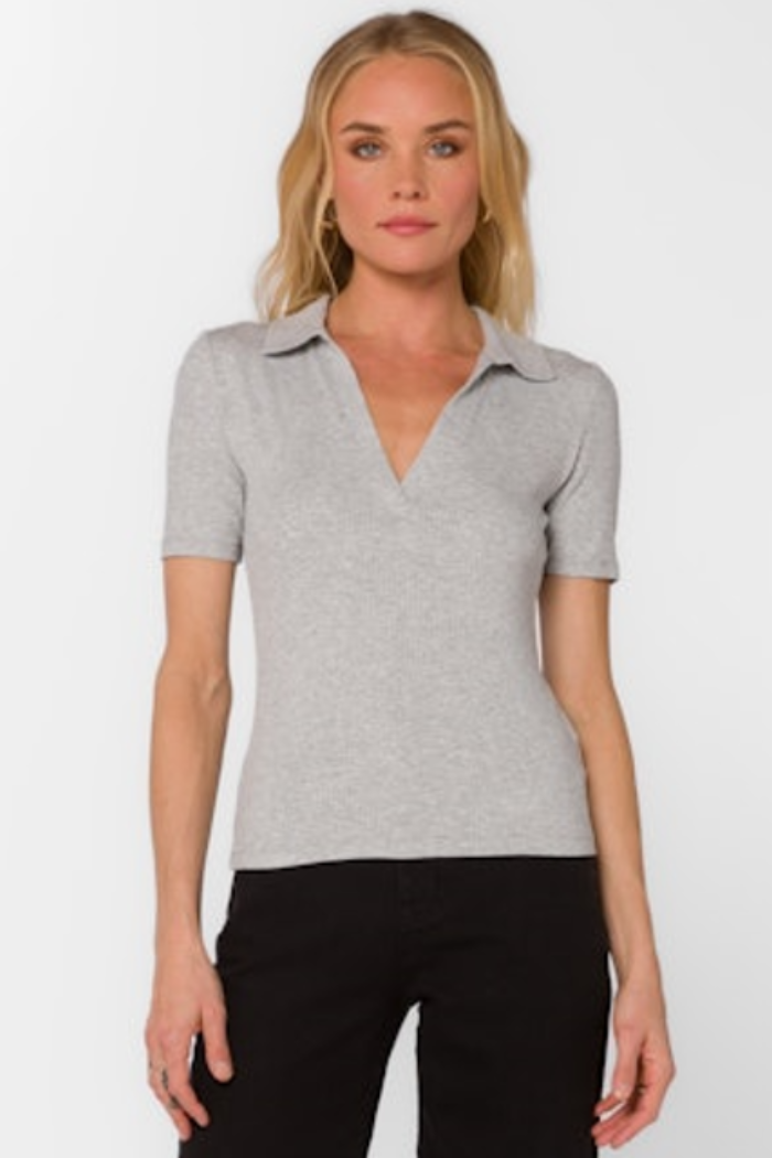 Adrianna Ribbed Polo