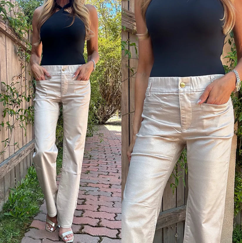 BEVY FLOG TAMI Beige GOLD CHECK