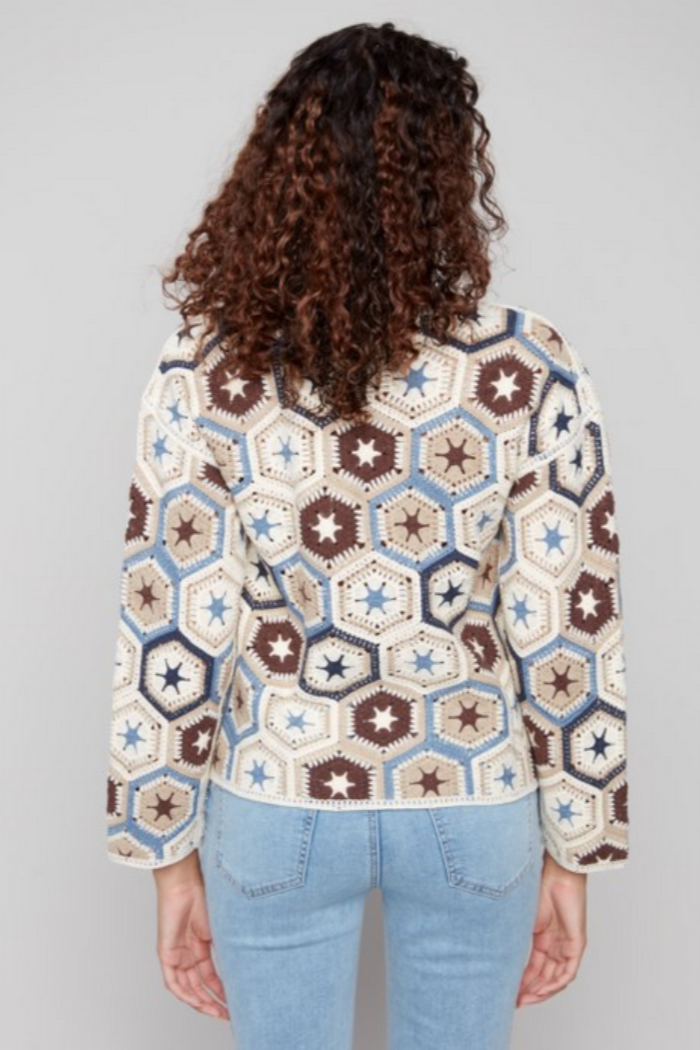 Crochet Boat Neck Sweater
