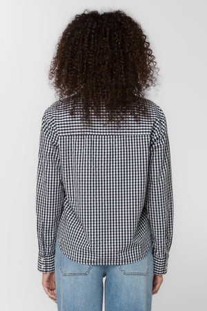 Frazer Rhinestoned Plaid Button Up