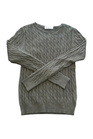Long Sleeve Cable Knit Sweater