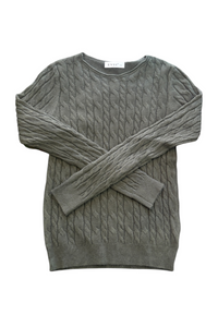 Long Sleeve Cable Knit Sweater
