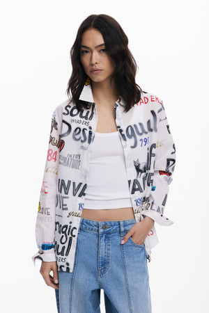 Cotton Shirt With Letters
