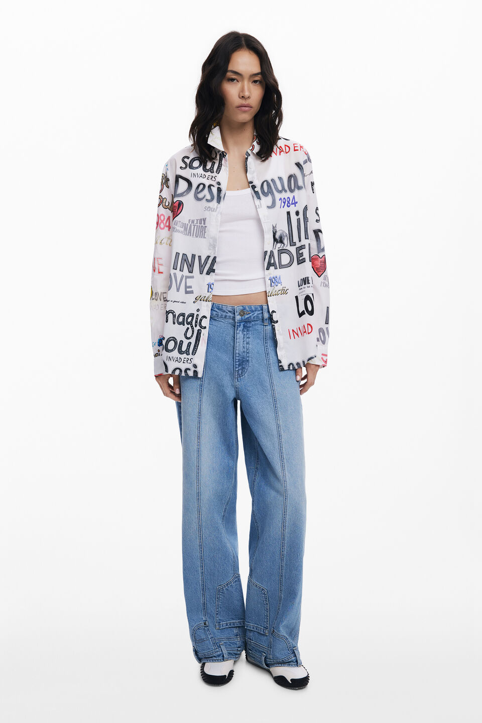 Cotton Shirt With Letters