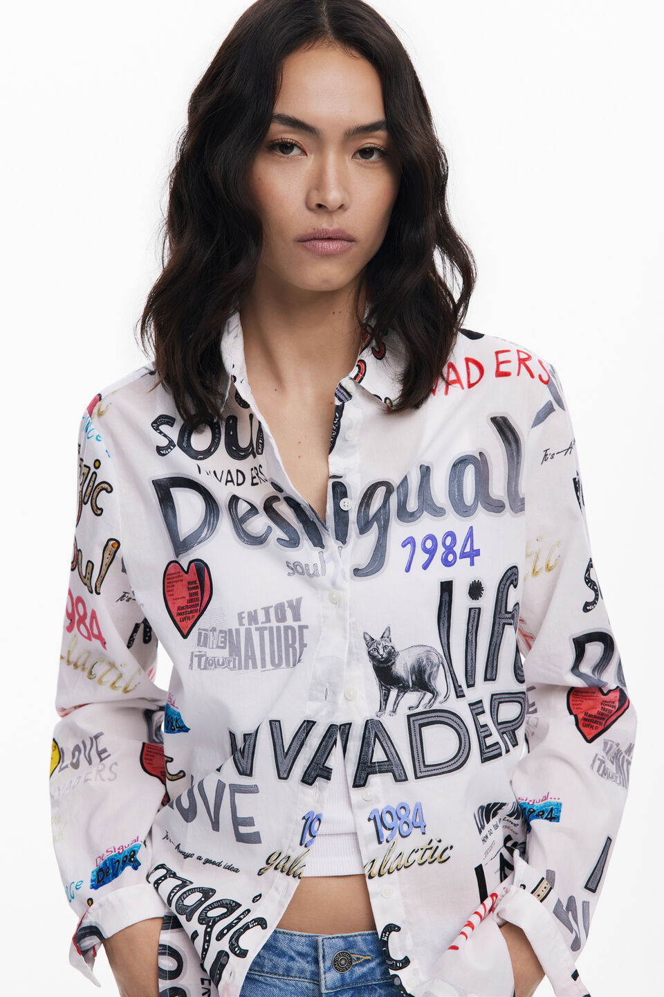 Cotton Shirt With Letters