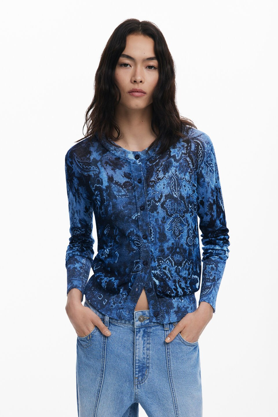 Shiny Button Sweater