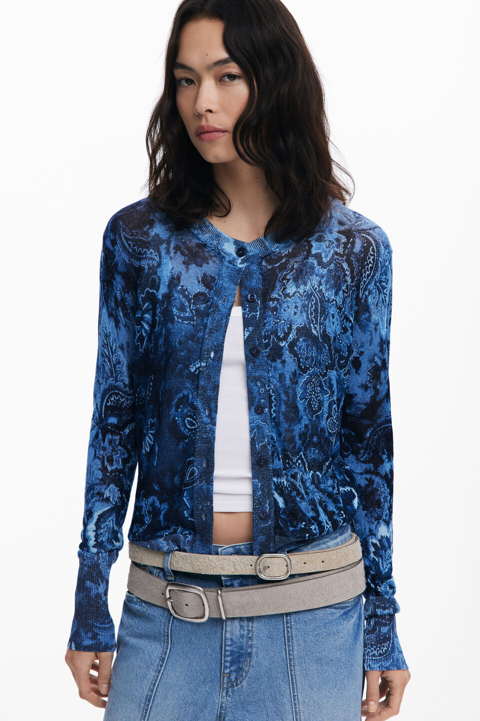Shiny Button Sweater