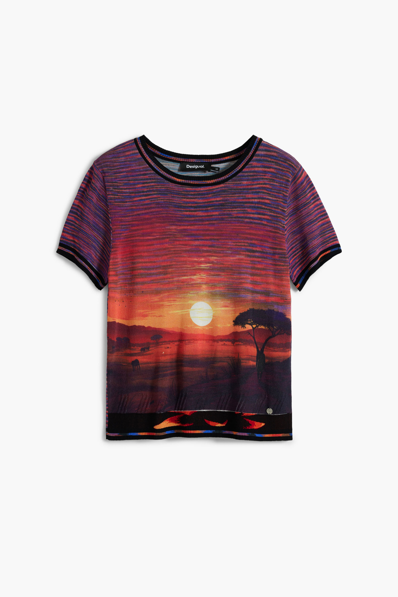 Sunset Knit T-Shirt Top