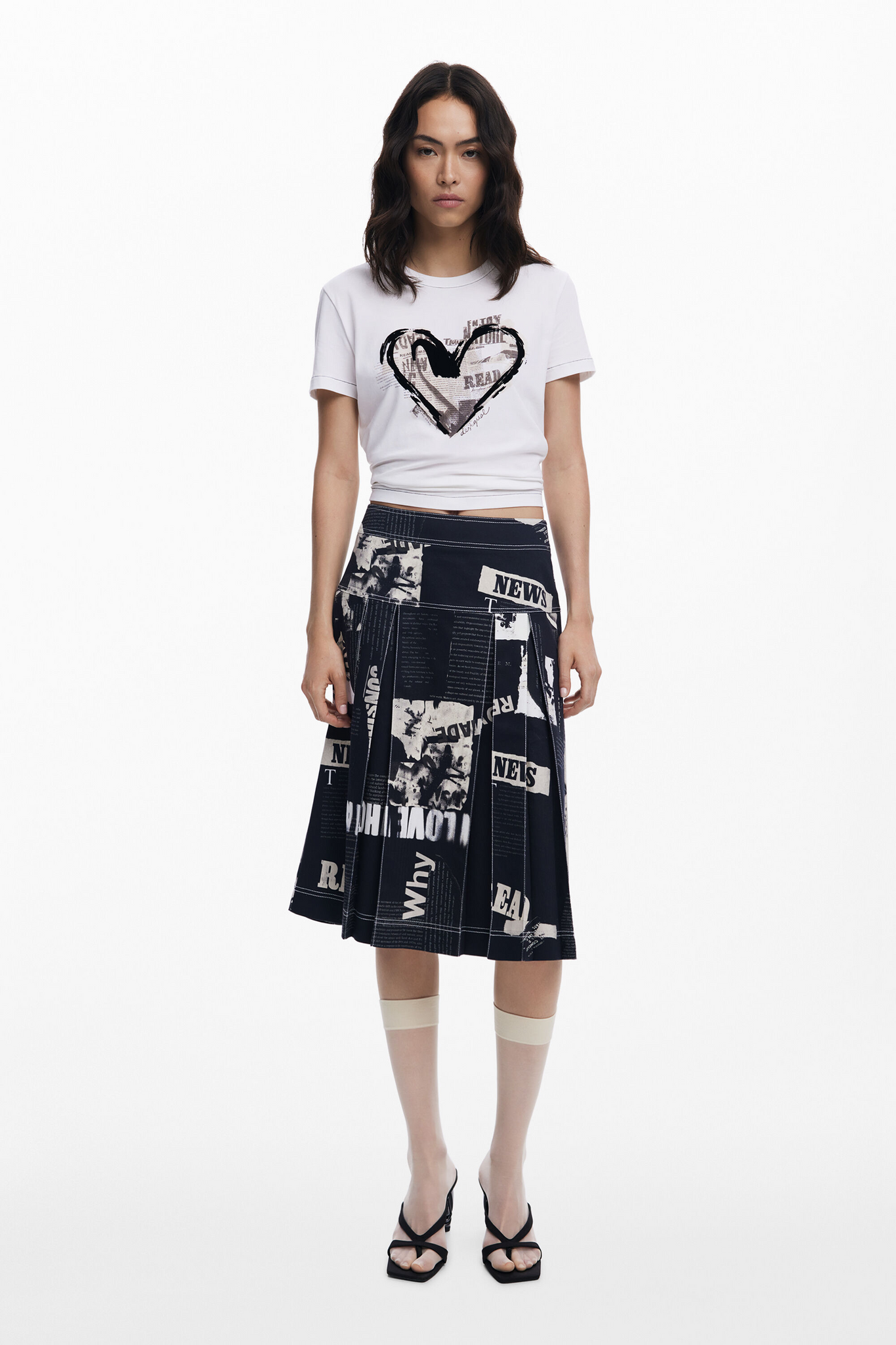 Newspaper Heart T-Shirt