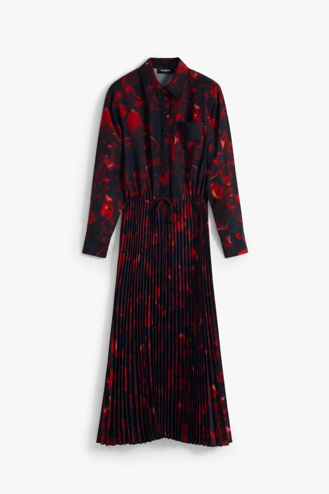 Pleated Shirt Dress