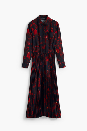 Pleated Shirt Dress