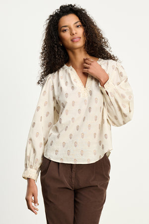 Ana Cotton Embroidered Blouse