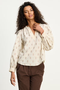 Ana Cotton Embroidered Blouse