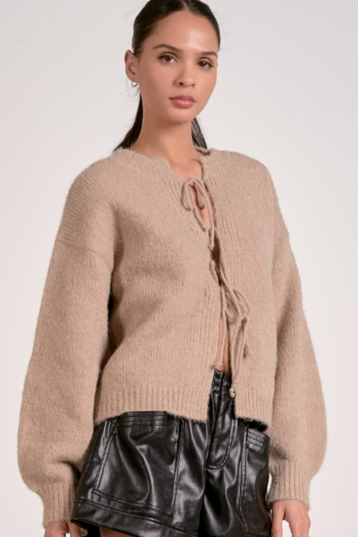 Cardigan tye sweater