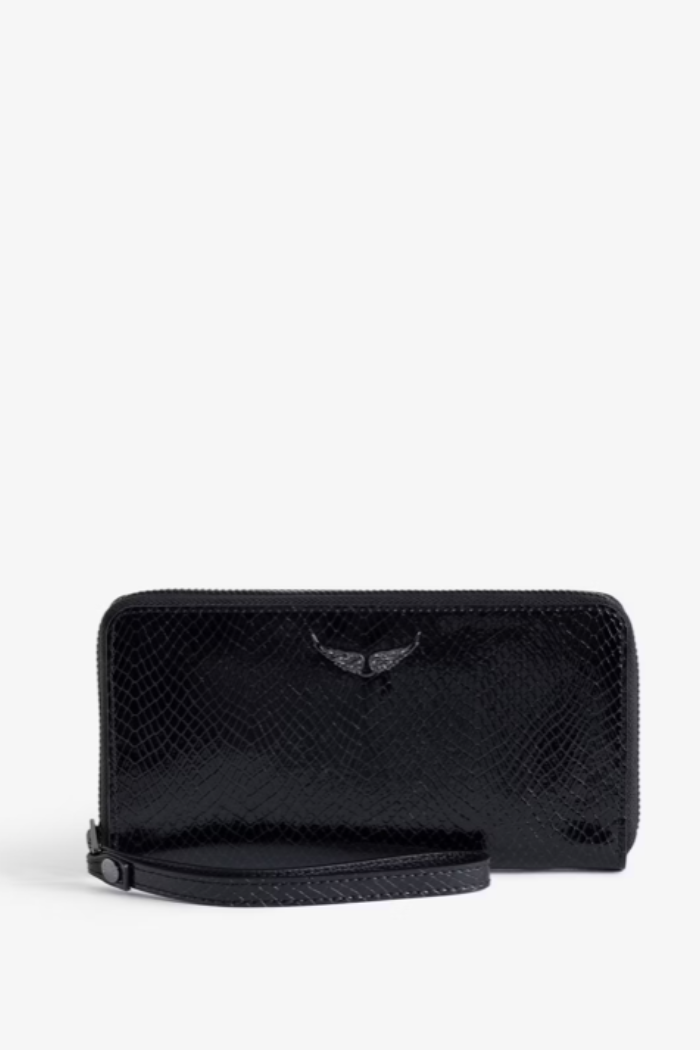Compagnon Glossy Alligator Embossed Wallet