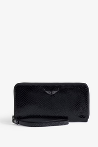 Compagnon Glossy Alligator Embossed Wallet