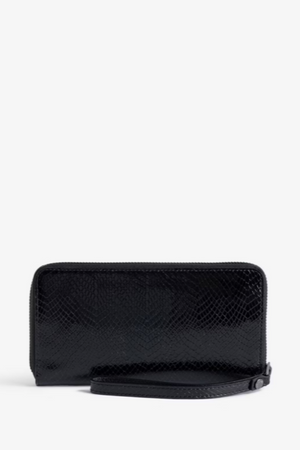 Compagnon Glossy Alligator Embossed Wallet