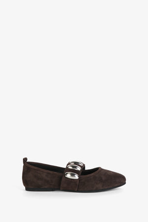 TONE OVERSIZED STUD MARY JANE FLAT