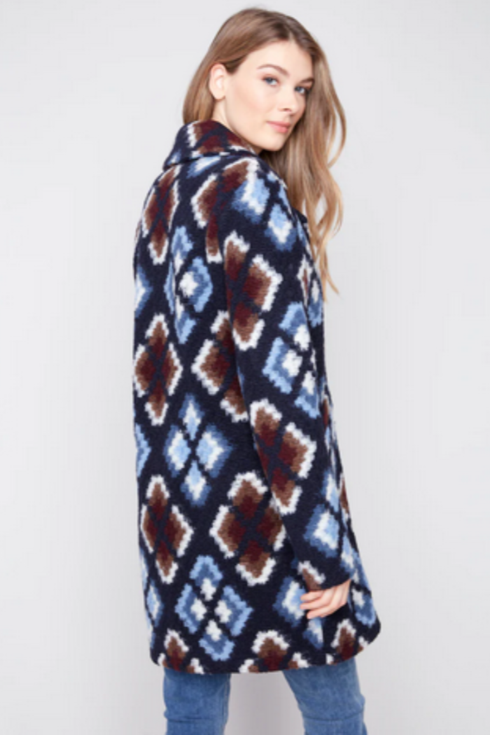 Print Button Up Jacket