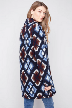 Print Button Up Jacket