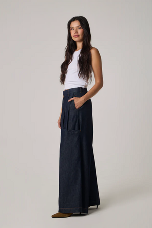 FLORENZ WIDE LEG PLEAT AT FRT-DIP PKTS & SIDE PKT