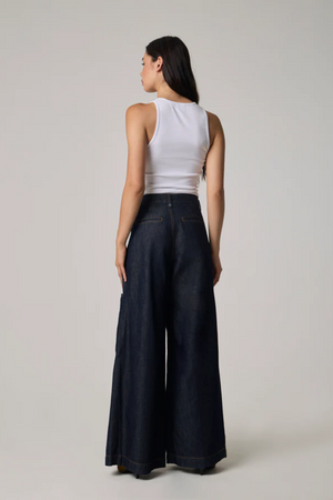 FLORENZ WIDE LEG PLEAT AT FRT-DIP PKTS & SIDE PKT
