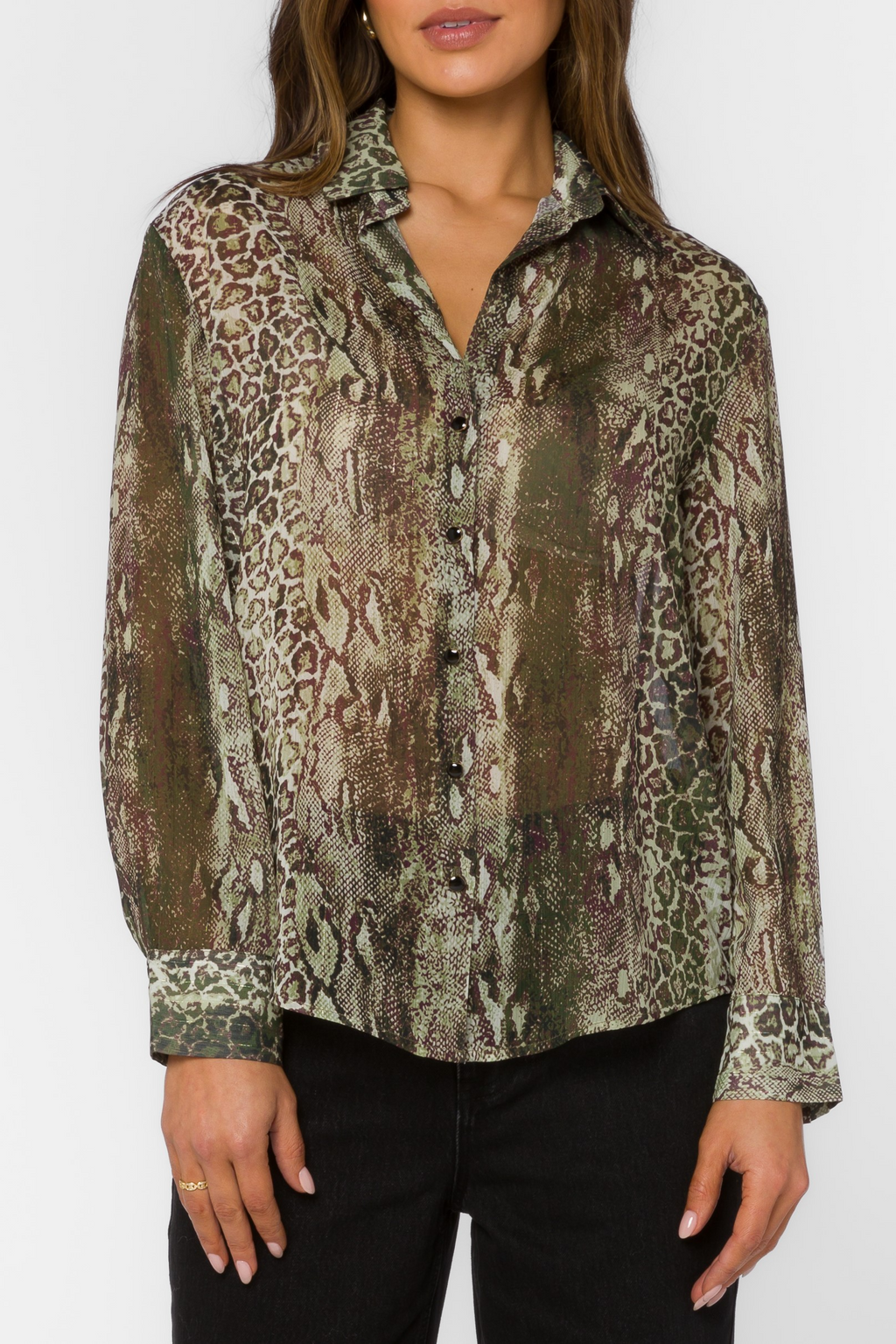 Lavina Green Skin Blouse