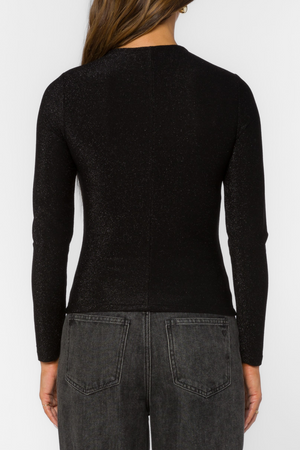Alaia Sparkle Ruched Long Sleeve